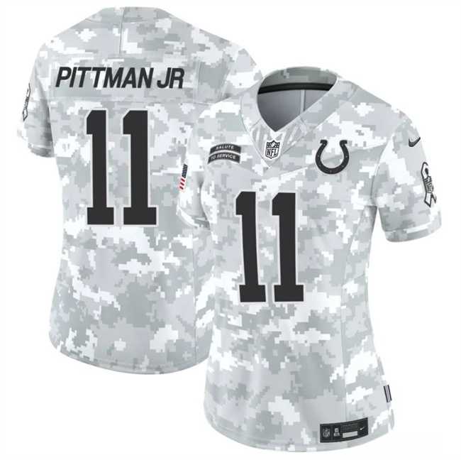 Womens Indianapolis Colts #11 Michael Pittman Jr. 2024 F.U.S.E Arctic Camo Salute To Service Limited Stitched Jersey Dzhi